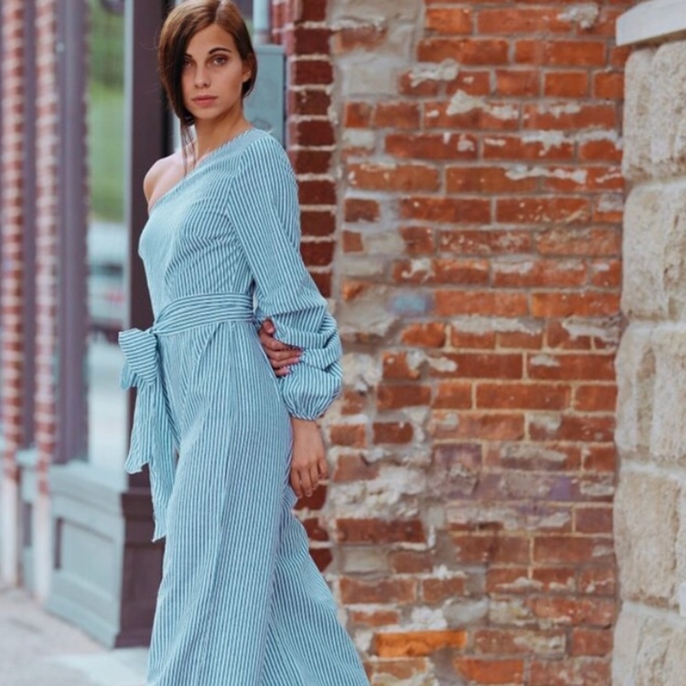 Asymmetric Shoulder Jumpsuit